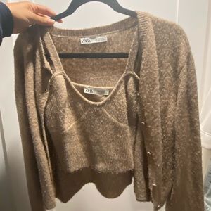 Zara two piece bra and sweater must sell this week